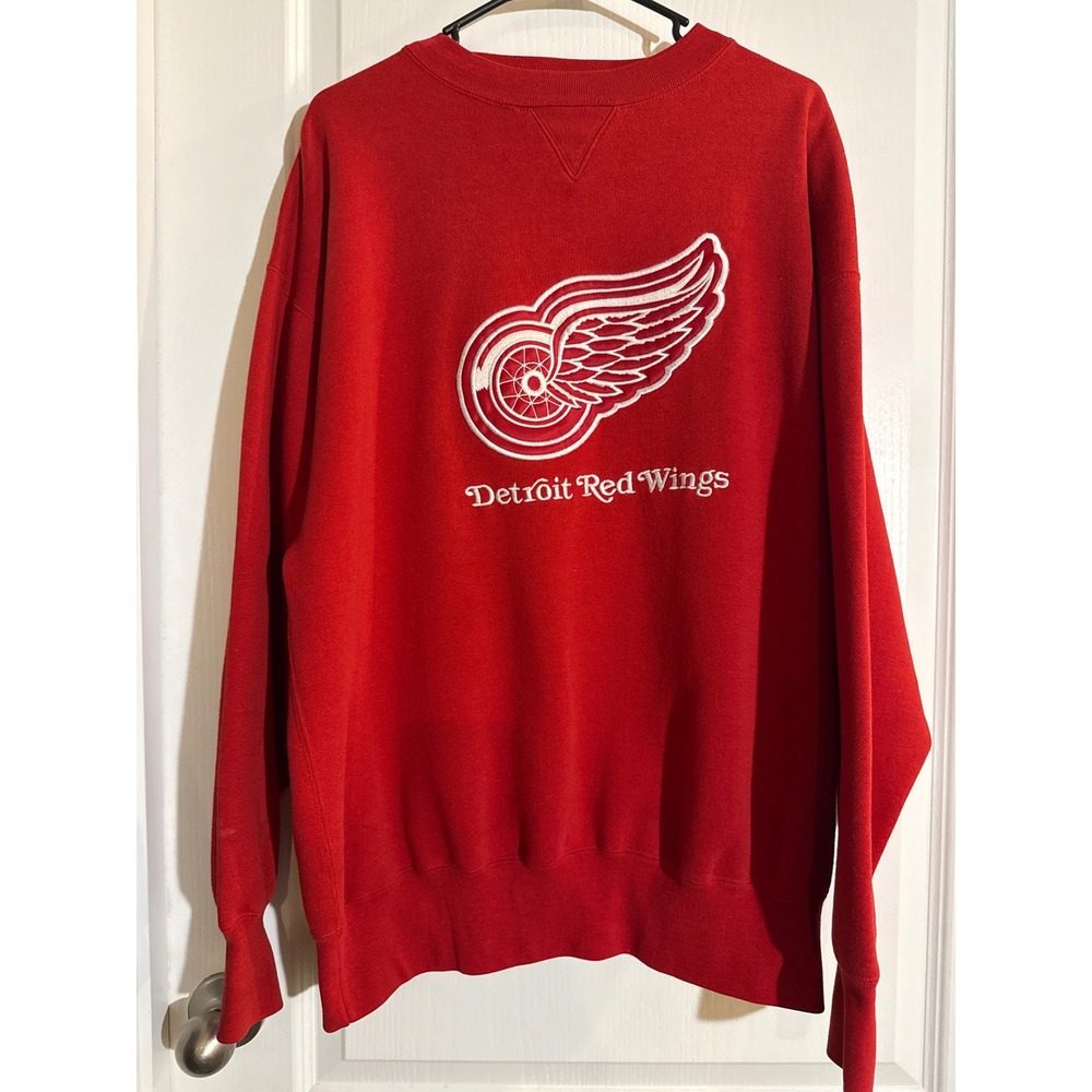 Vintage Detroit Red Wings Sweatshirt Pullover Crewneck NHL Hockey Mens XL